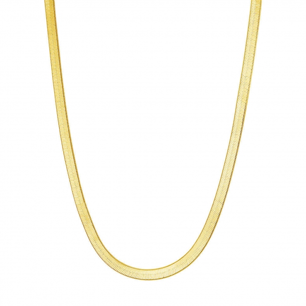 Herringbone Chain Necklace, 10K Yellow Gold (16 Inch)