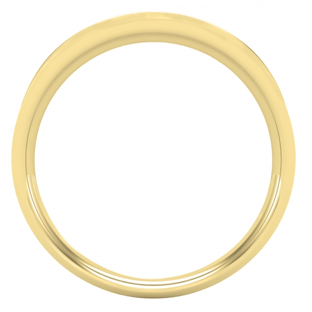 0.25 Carat (ctw) Round Lab Grown Diamond Mens Comfort Fit Wedding Band 1/4 CT 10K Yellow Gold