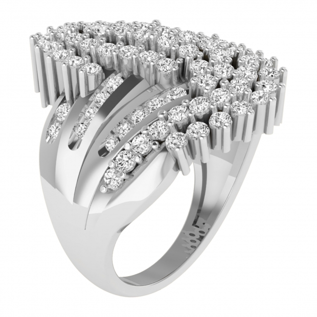 Round Lab Grown white diamond Marquise Shape Wedding Engagement Ring for Her (2.00 ctw, Color H-I, Clarity SI2) in 925 Sterling Silver