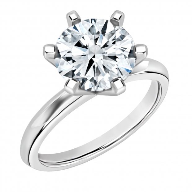IGI Certified 2.50 Ctw Round Lab Grown White Diamond Solitaire Engagement Ring for Women in 925 Sterling Silver