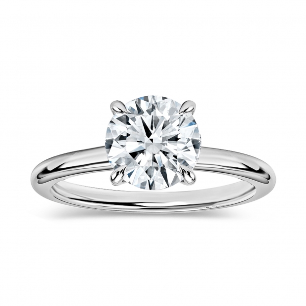 IGI Certified 1.25 Ctw Round Lab Grown Diamond Classic Solitaire Engagement Ring, 18K White Gold