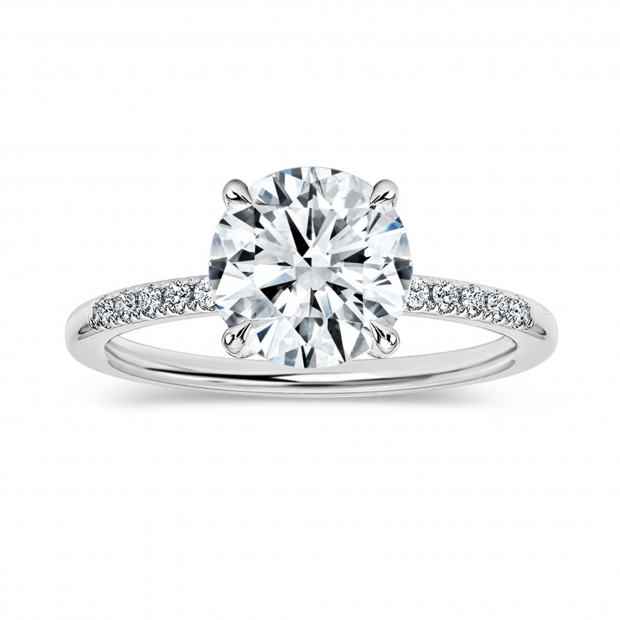 IGI Certified 925 Sterling Silver 4 Prong Classic Solitaire Engagement Ring, 1.67 Cttw Round Lab Grown Diamond
