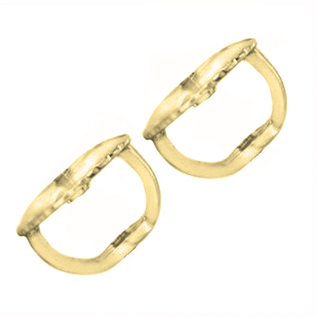 14K Yellow Gold Ball 7mm Stud Earrings Backing Pair Only
