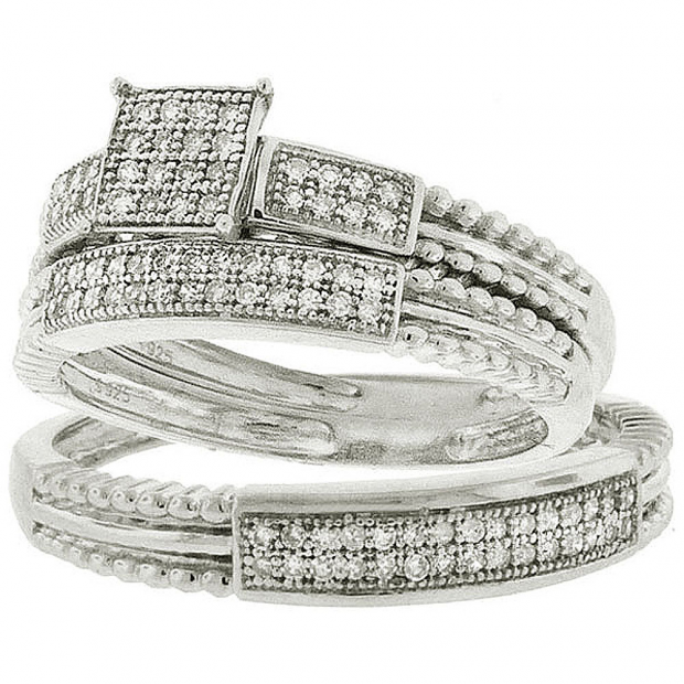 0.25 Carat (ctw) Sterling Silver Round White Diamond Men