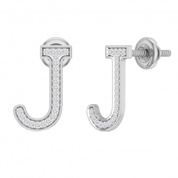 0.11 Carat Round White Diamond Initial 