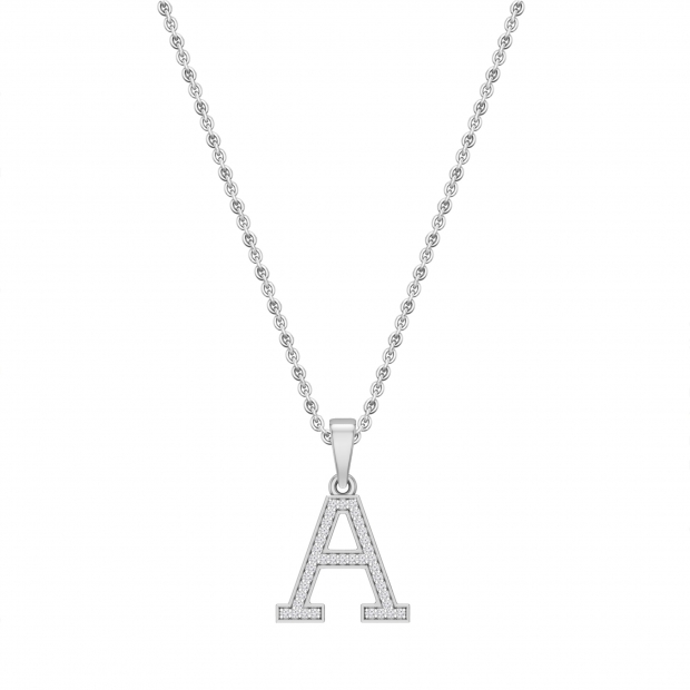 0.09 Carat Round White Diamond Initial 