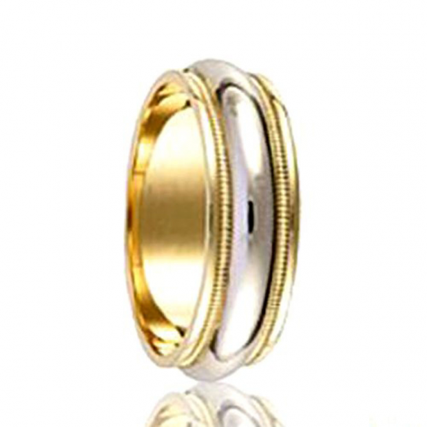 14k Yellow & White Gold Mens Band (Size 9.75)