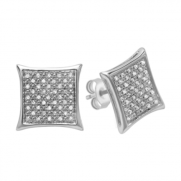 0.20 Carat (ctw) Round White Diamond Kite Men
