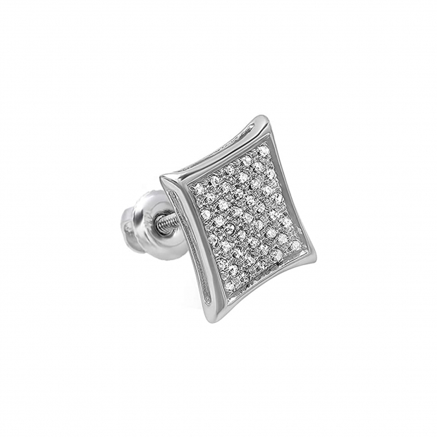 0.10 Carat (ctw) Round White Diamond Kite Men