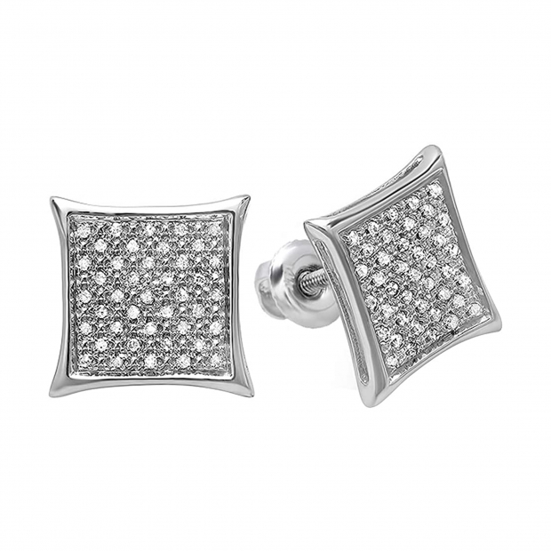 0.20 Carat (ctw) Round White Diamond Kite Men