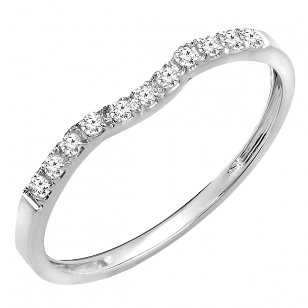 0.25 Carat (ctw) 14k White Gold Round Diamond Ladies Semi Mount Bridal Engagement Ring Set (No Center Stone) 1/4 CT