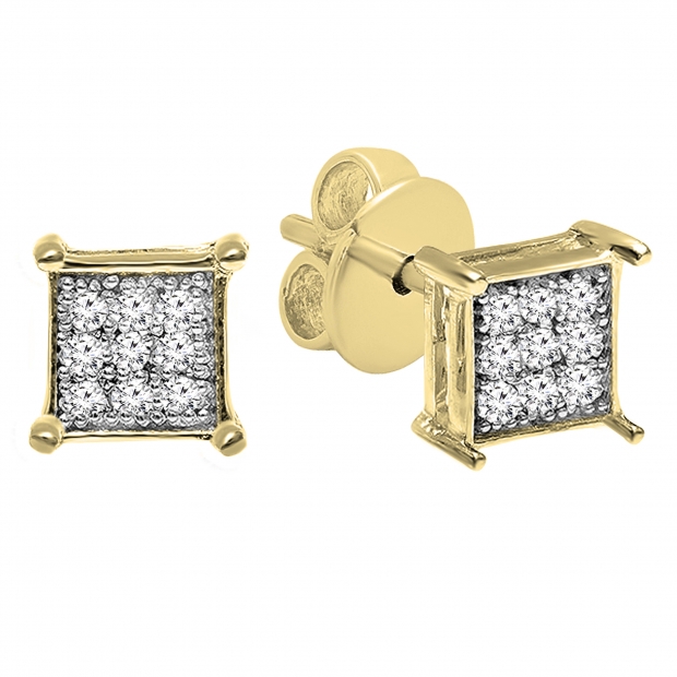 0.06 Carat (ctw) Round White Diamond Men