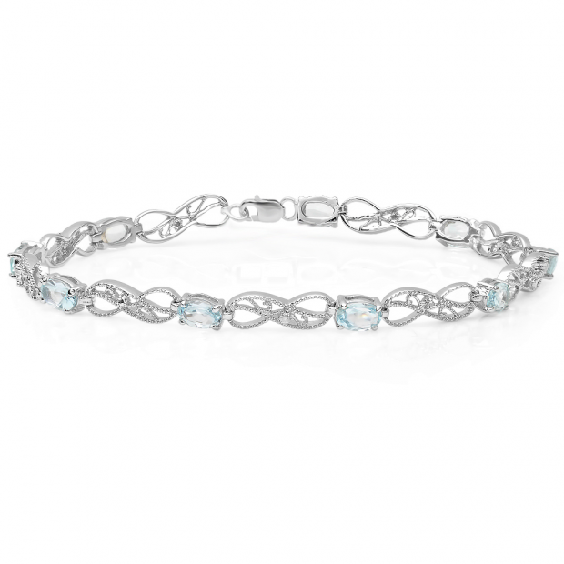 Sterling Silver Diamond Bracelets