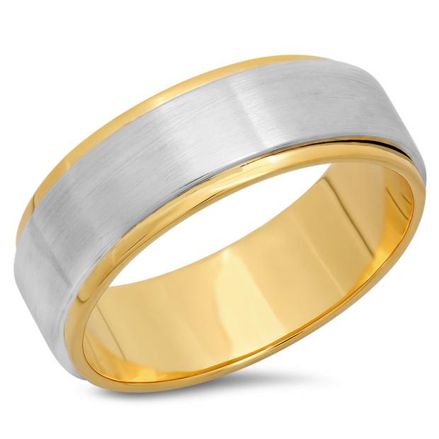 14K Two Tone Gold Men
