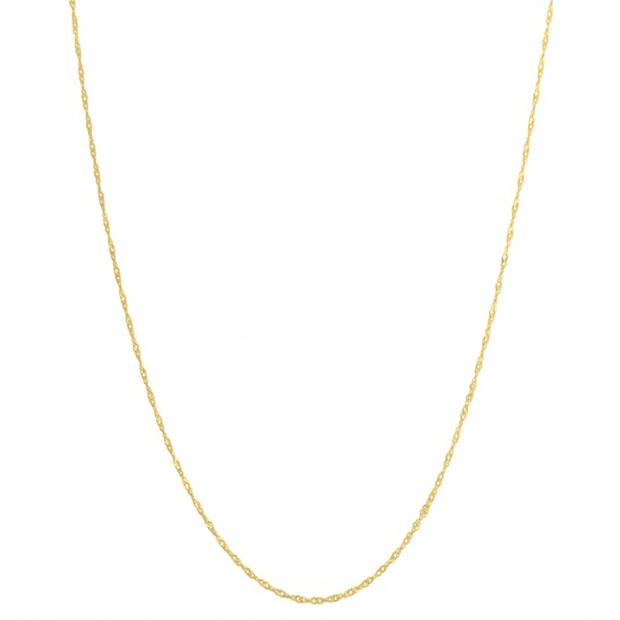 10 Karat Yellow Gold Loose Rope Chain Necklace (18 inch)