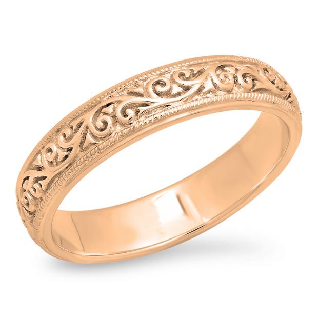 10K Rose Gold Ladies Anniversary Wedding Stackable Fashion Band Ring