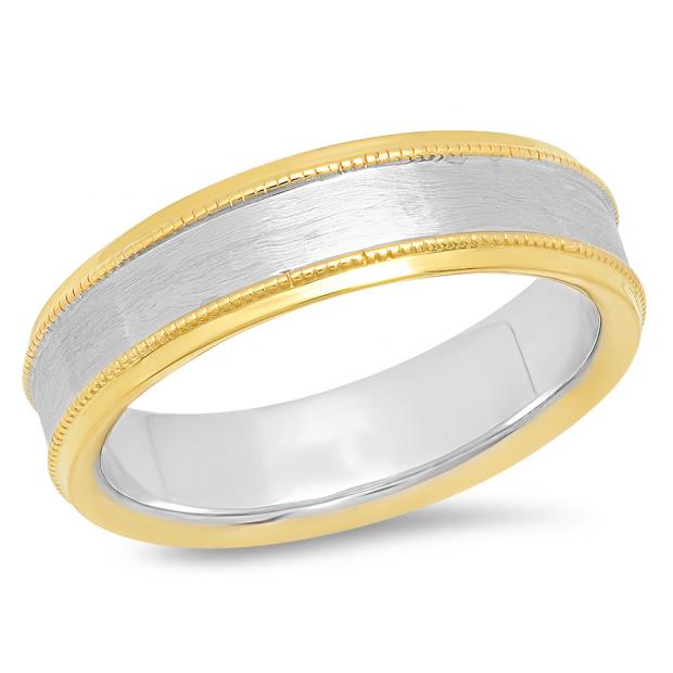 10K White & Yellow Gold Men