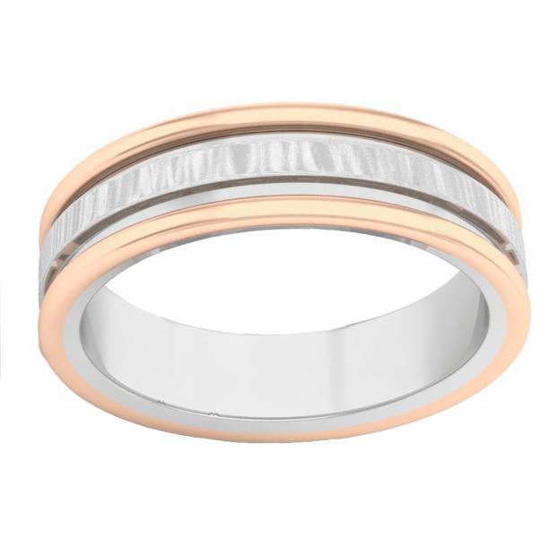 10K White & Rose Gold Men