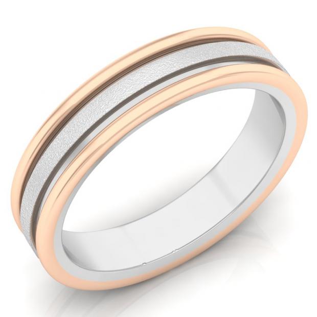 10K White & Rose Gold Men