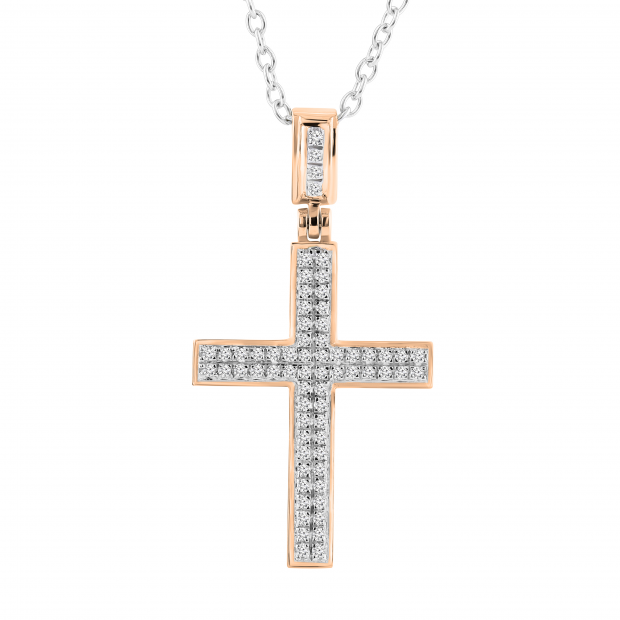 0.20 Carat (ctw) 14K Rose Gold Round Cut Diamond Men