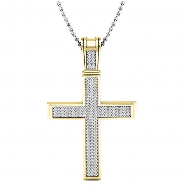 0.45 Carat (ctw) 18K Yellow Gold Round Diamond Men