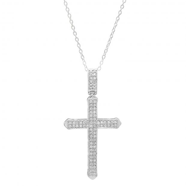 0.30 Carat (ctw) 18K White Gold Round White Diamond Men