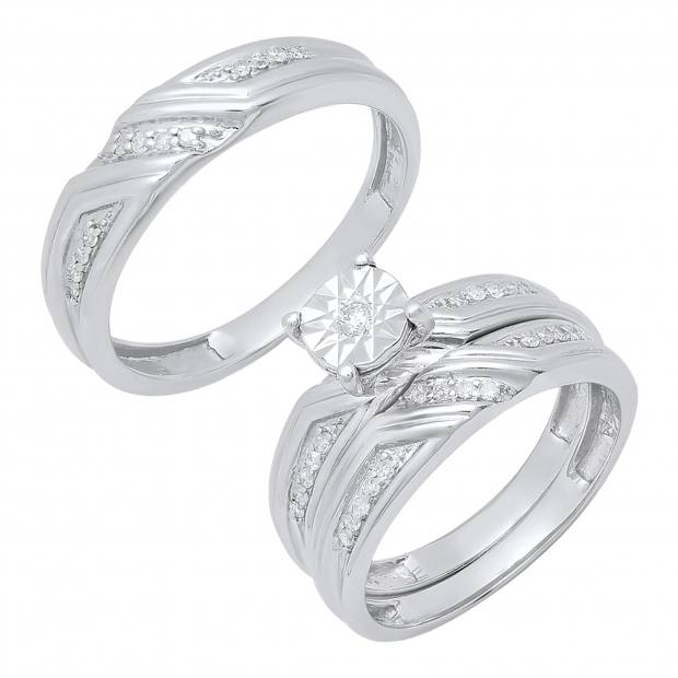 0.25 Carat (ctw) Sterling Silver Round Diamond Men