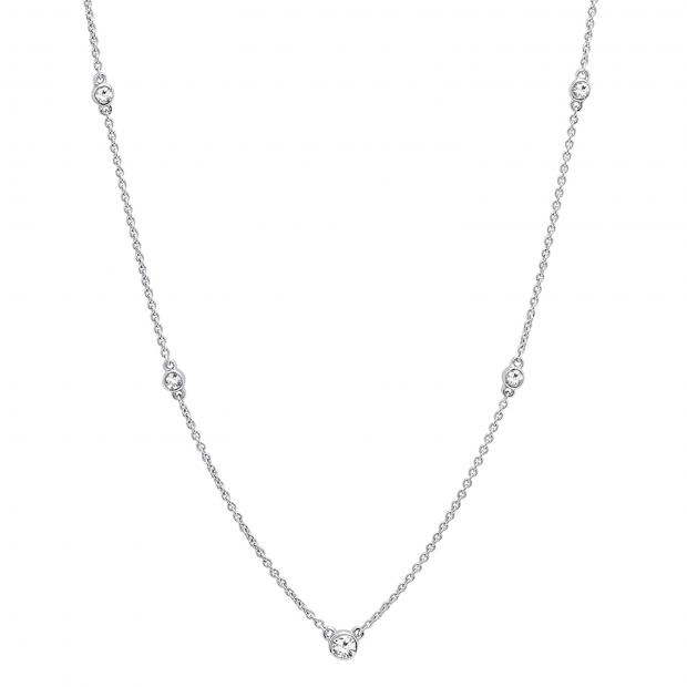 0.30 Carat (ctw) 18K White Gold Round White Diamond Ladies Necklace 1/3 CT