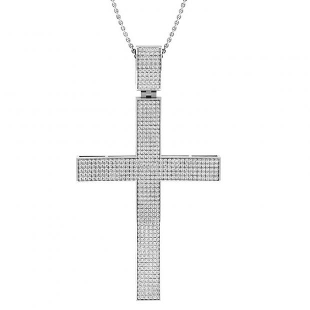 1.95 Carat (ctw) Sterling Silver Round Diamond Men
