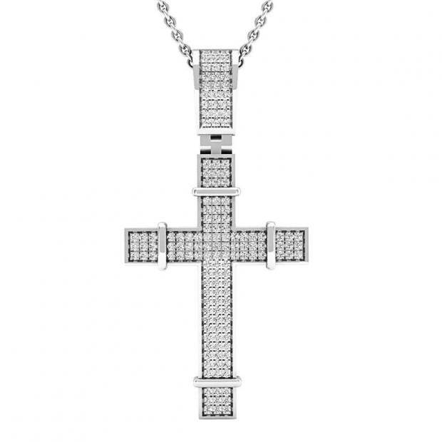 0.35 Carat (ctw) 10K White Gold Round White Diamond Men