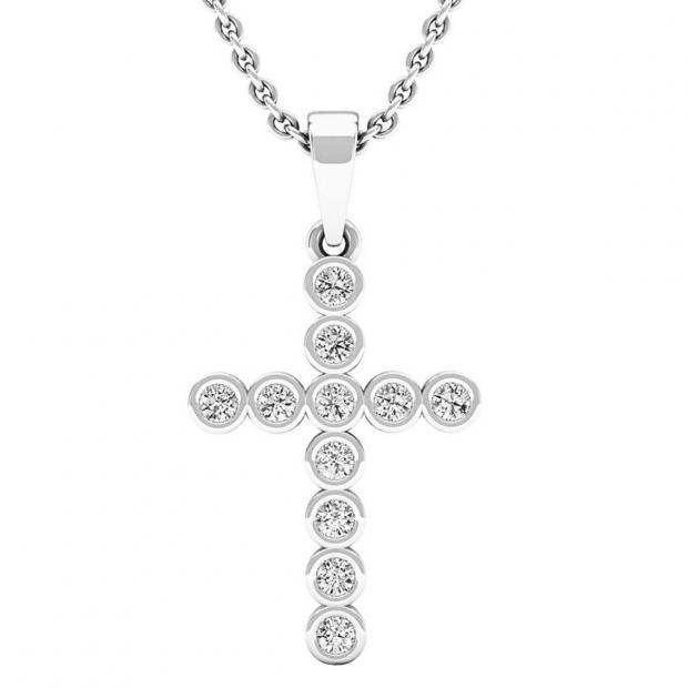 0.30 Carat (ctw) 10K White Gold Round White Diamond Men