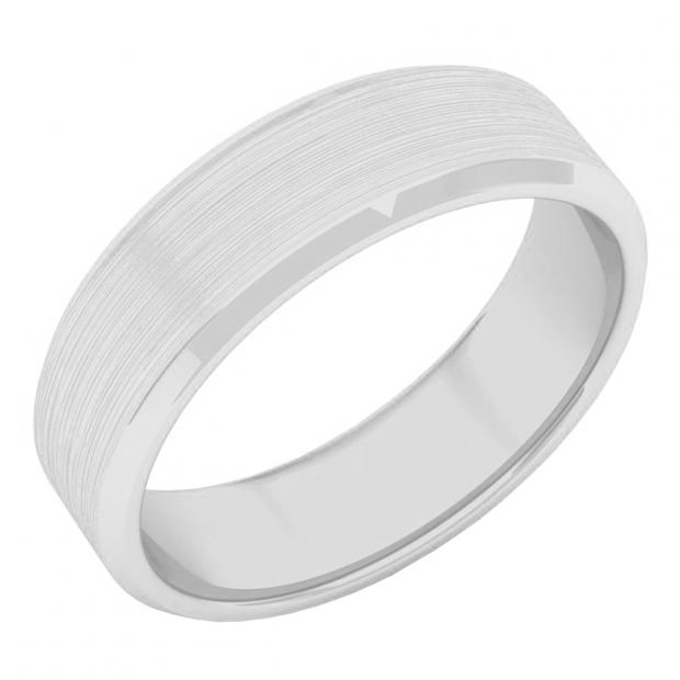 10K White Gold Ladies Plain Wedding Band