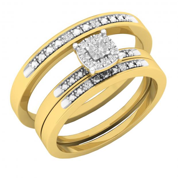 0.10 Carat (ctw) Round Diamond Men