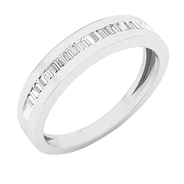 0.25 Carat (ctw) Round White Diamond Anniversary Wedding Band Stackable Ring Sterling Silver