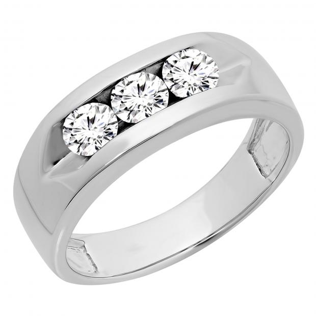 1.10 Carat (ctw) Round White Diamond Men