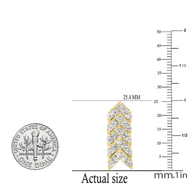 1.61 Carat (ctw) Round White Diamond Ladies Dangling Drop Earrings 1 1/2 CT 10K Yellow Gold