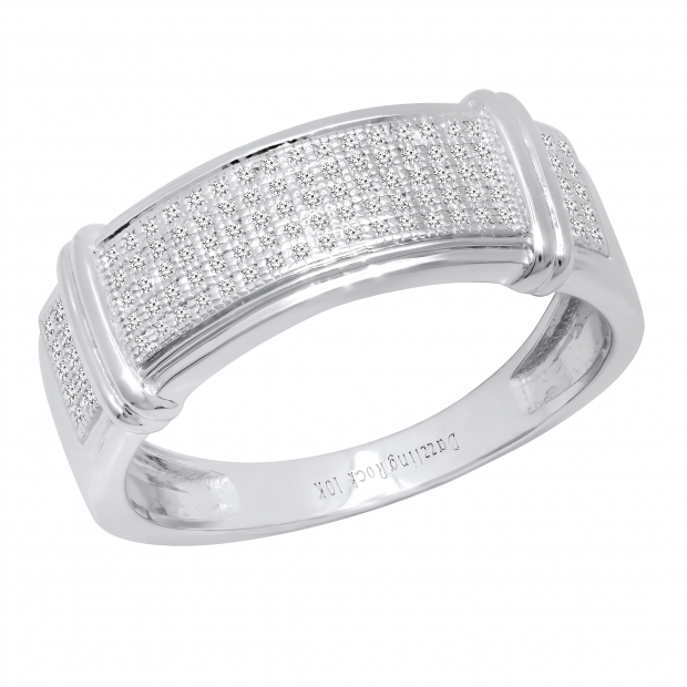 0.33 Carat (ctw) Round white Diamond Men