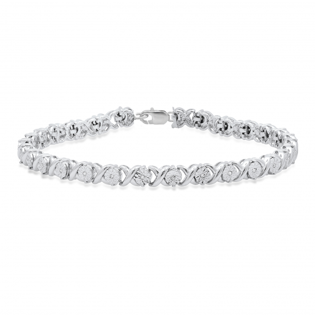 0.11 Carat (ctw) Round White Diamond Ladies