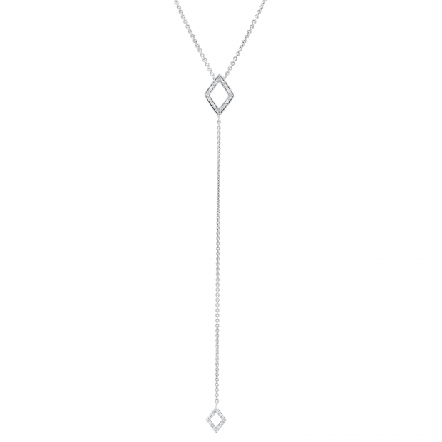 0.15 Carat (ctw) Round Diamond Ladies Fashion Drop Down Pendant, Rose Gold Plated Sterling Silver