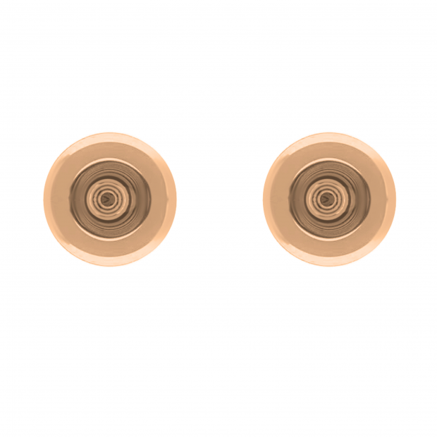 Screw Back Round Border Backings Only (Diameter 4.65 mm) 18K Rose Gold