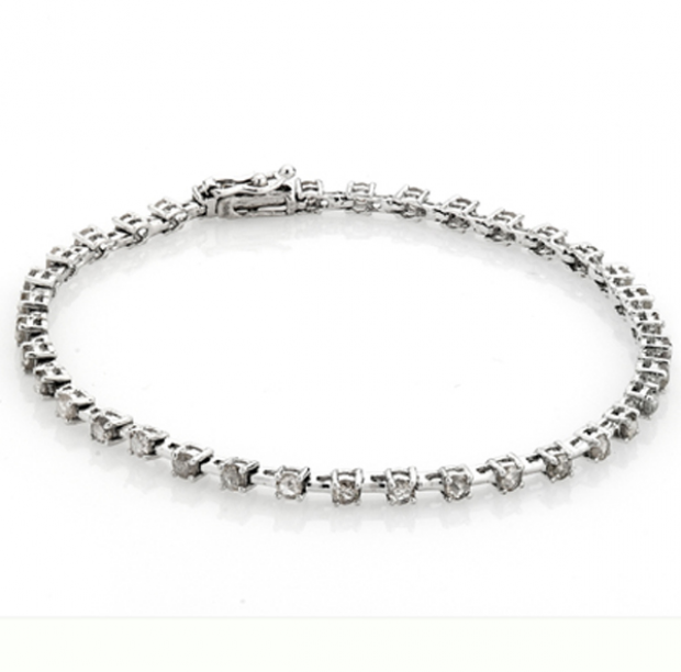 2.25 Carat (ctw) BRILLIANT ROUND ROSE CUT REAL DIAMOND TENNIS BRACELET 10 KARAT GOLD