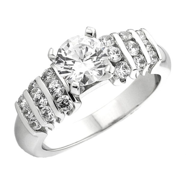 0.50 Carat (ctw) 14k White Gold Round Diamond Ladies Semi Mount Bridal Engagement Ring 1/2 CT (No Center Stone)