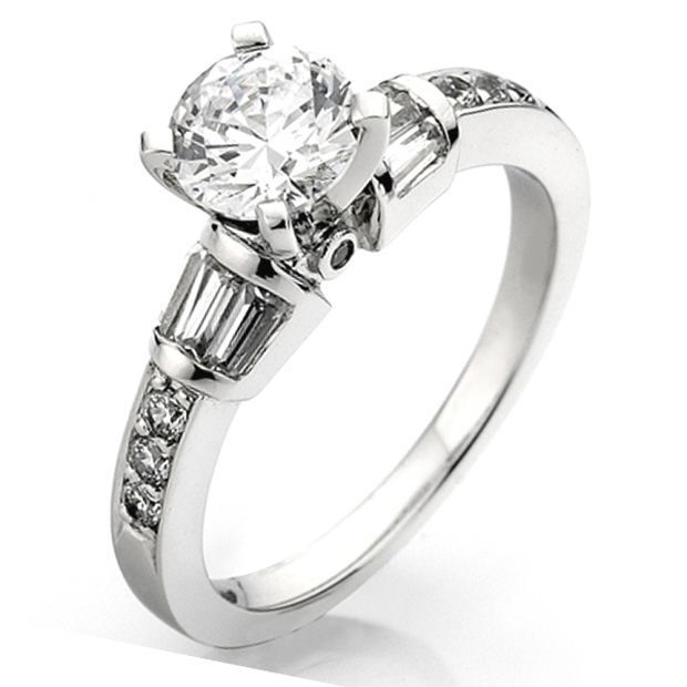 0.33 Carat (Ctw) 14k White Gold Round Diamond Ladies Bridal Semi Mount Engagement Ring 1/3 CT (No Center Stone)
