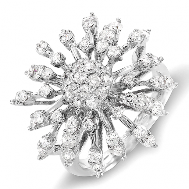 1.75 Carat (ctw) 14k White Gold Round Diamond Ladies Cocktail Right Hand Ring