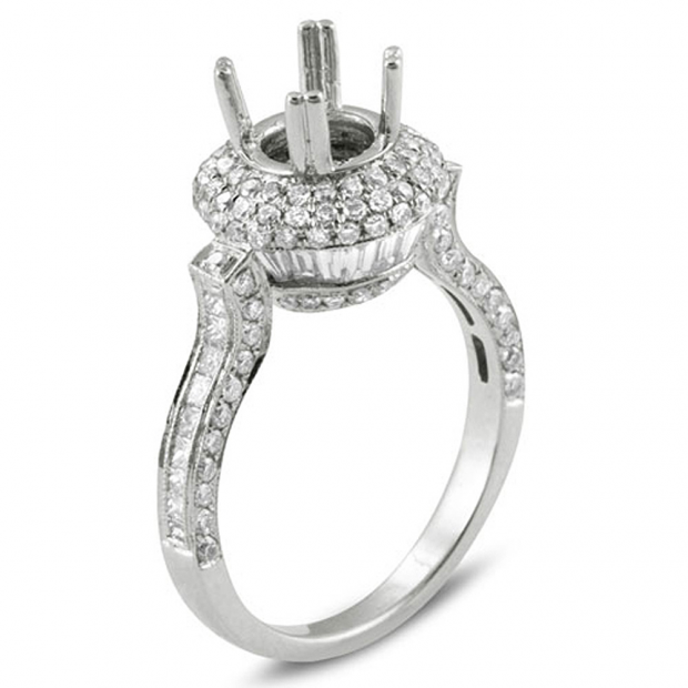 2.00 Carat (ctw) 14k White Gold Round Diamond Ladies Bridal Semi Mount Ring (No Center Stone)
