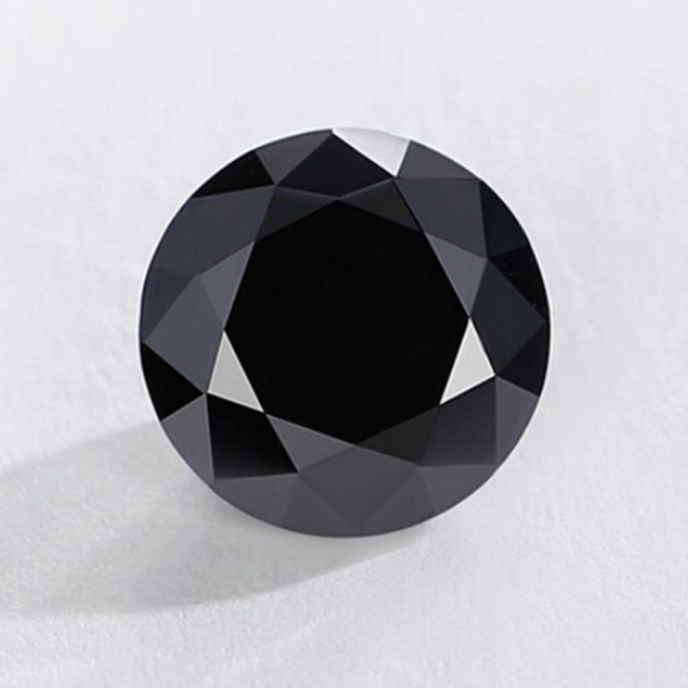 Loose 1.00ct Round Black Diamond Stone