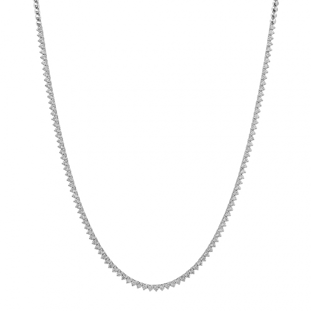 1.98 Carat (ctw) 14K White Gold Round Cut Diamond Tennis Necklace 2 CT
