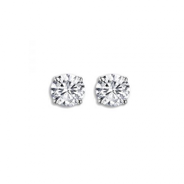 0.33 Carat (ctw) 14k White Gold Round Diamond Studs Earrings
