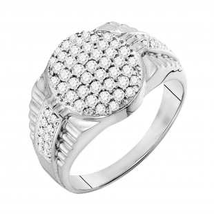 1.00 Carat (ctw) 10K White Gold Round Diamond Ladies Mens Unisex Huggie Hoop Earrings 1/2 CT