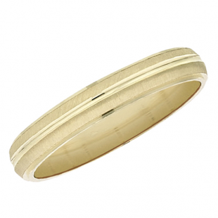 14k Yellow Gold Men's Ladies Unisex Ring Fancy Wedding Band 4MM Domed Plain Shiny Polished Traditional Fit (Available in Sizes 4 to 12)